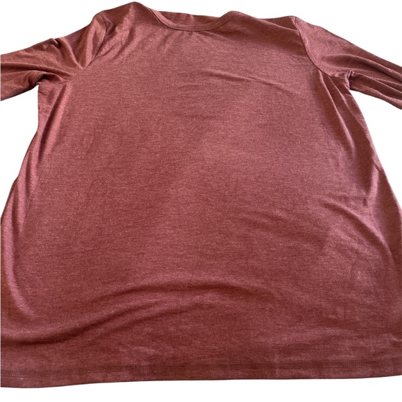 Ladies Long Sleeve Maroon T-Shirt - NWT - Picture 2 of 7